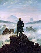Caspar David Friedrich The wanderer above the sea of fog oil painting reproduction
